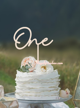 One CakeTopper 一周岁宝宝生日蛋糕插牌装饰Birthday Decoration