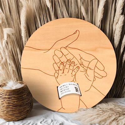 Baby Birth Bracelet Holder 新生儿出生医院手镯腕带支架木牌