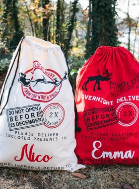 Santa Sack 定制圣诞节礼物袋大号圣诞老人袋 Christmas Gift Bag