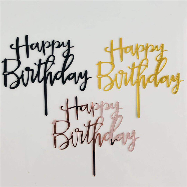 Happy Birthday Cake Topper 生日蛋糕插牌生日派对蛋糕装饰用品