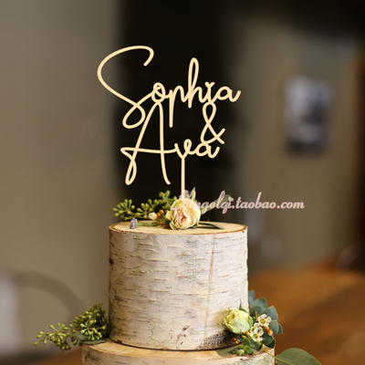 Custom Wedding Cake Topper定制英文字母牌婚礼蛋糕插牌结婚礼物