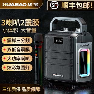 手提话筒K 华宝F112户外广场舞音响蓝牙音箱歌一体机大音量便携式