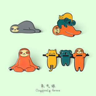 考拉树懒胸针可爱猫咪胸章衣服针扣帽子围巾饰品包包个性可爱装饰