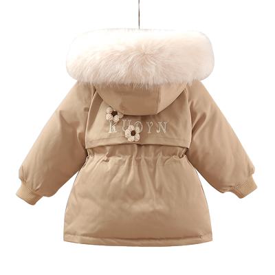 女童冬季收腰加厚棉衣