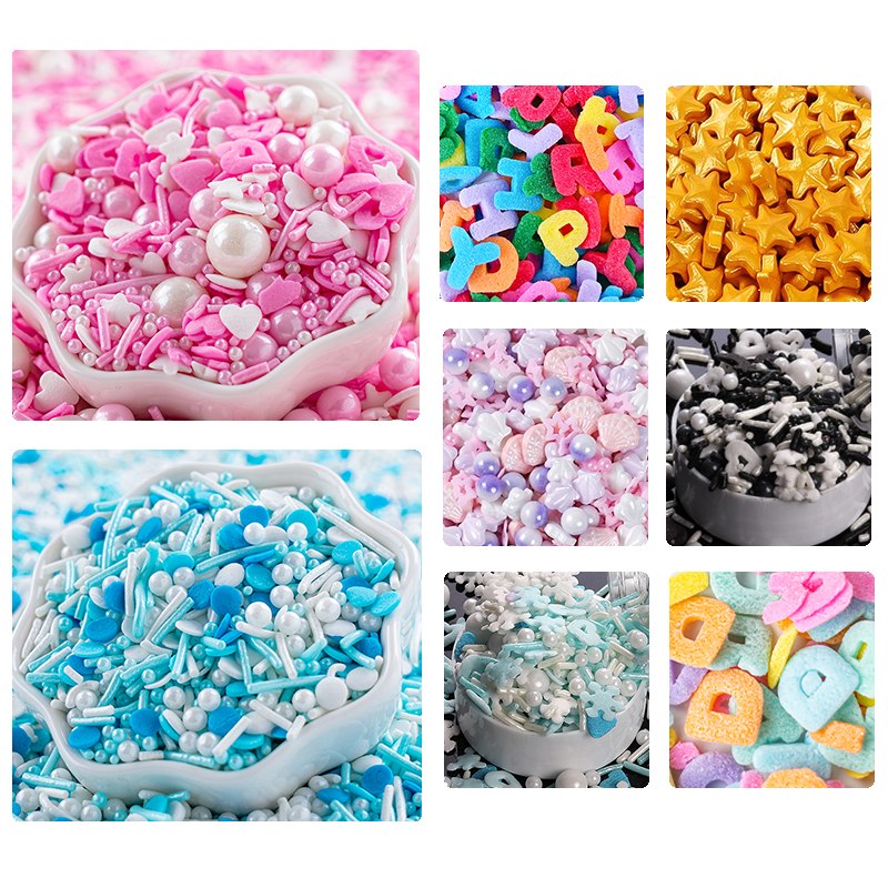 英文字母数字彩色装饰糖生日甜品蛋糕装饰烘焙卡通型糖珠点缀