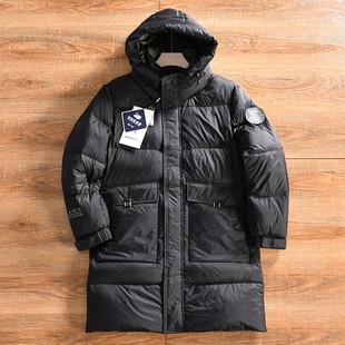 【柜1.5k+90鸭绒充填-外贸尾货】冬季男士中长款加厚保暖羽绒服潮