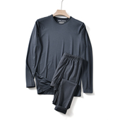 欧美 秋冬男士 吸湿透气 外贸尾货 简约百搭保暖套装 内里薄绒