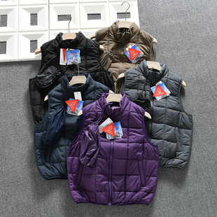 秋冬季 轻便保暖 情侣款 男女休闲立领纯色棉马甲背心 日单小众