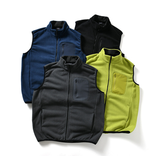 双面绒 休闲 公司单 秋冬季 户外立领摇粒绒马甲背心 男士 美式