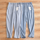 自带凉感 男士 高垂感 春夏季 百搭松紧腰天丝牛仔裤 外贸尾货