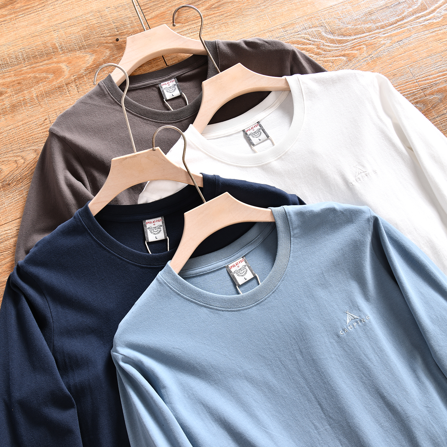 【全棉~软糯亲肤+微磨毛】秋冬季男士圆领休闲套头长袖T恤打底衫