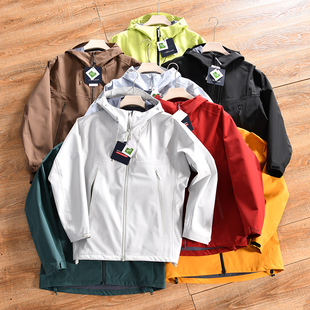 春季 特氟龙科技三防 情侣户外压胶防水硬壳冲锋衣外套 柜2.9K