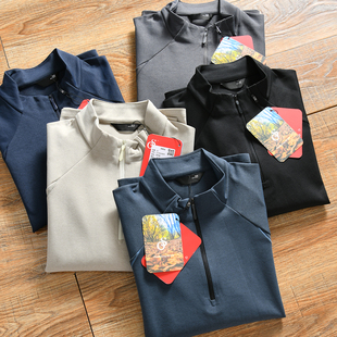 人气单品 户外机能半拉链长袖 3D立裁 秋冬男士 打底衫 吸湿透气