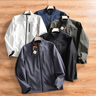 美单 秋冬男士 150叨 防风抗水 户外立领加绒软壳冲锋衣 3D立裁