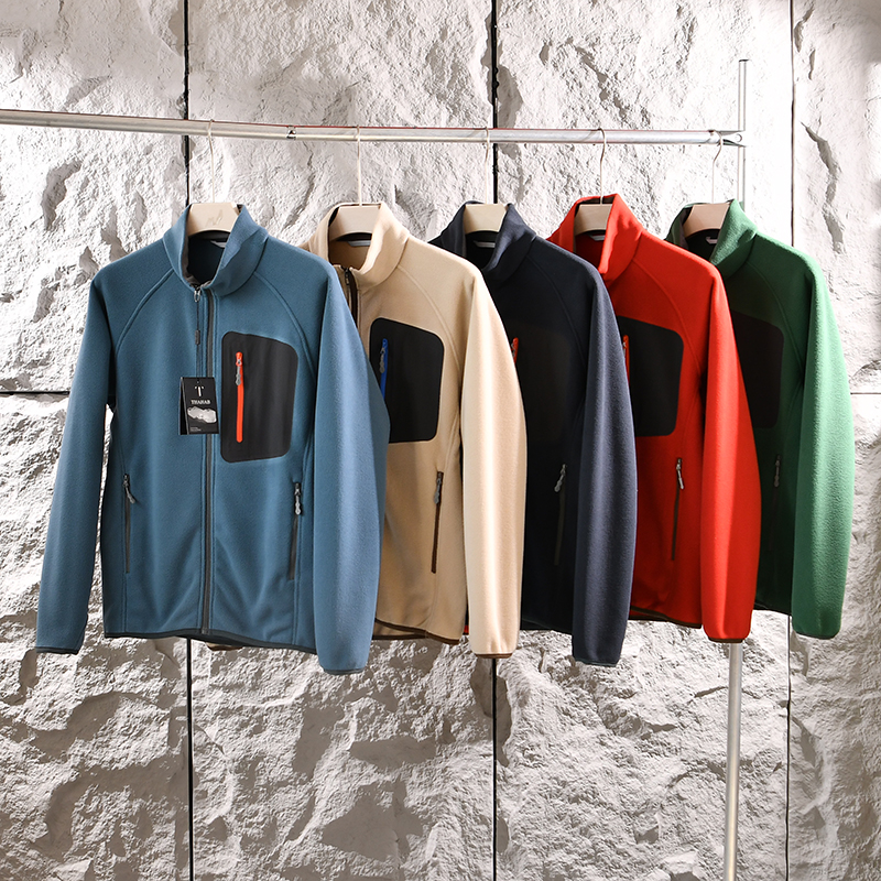 【平替~双面摇粒绒+合体立裁】秋冬男户外休闲立领运动夹克抓绒衣