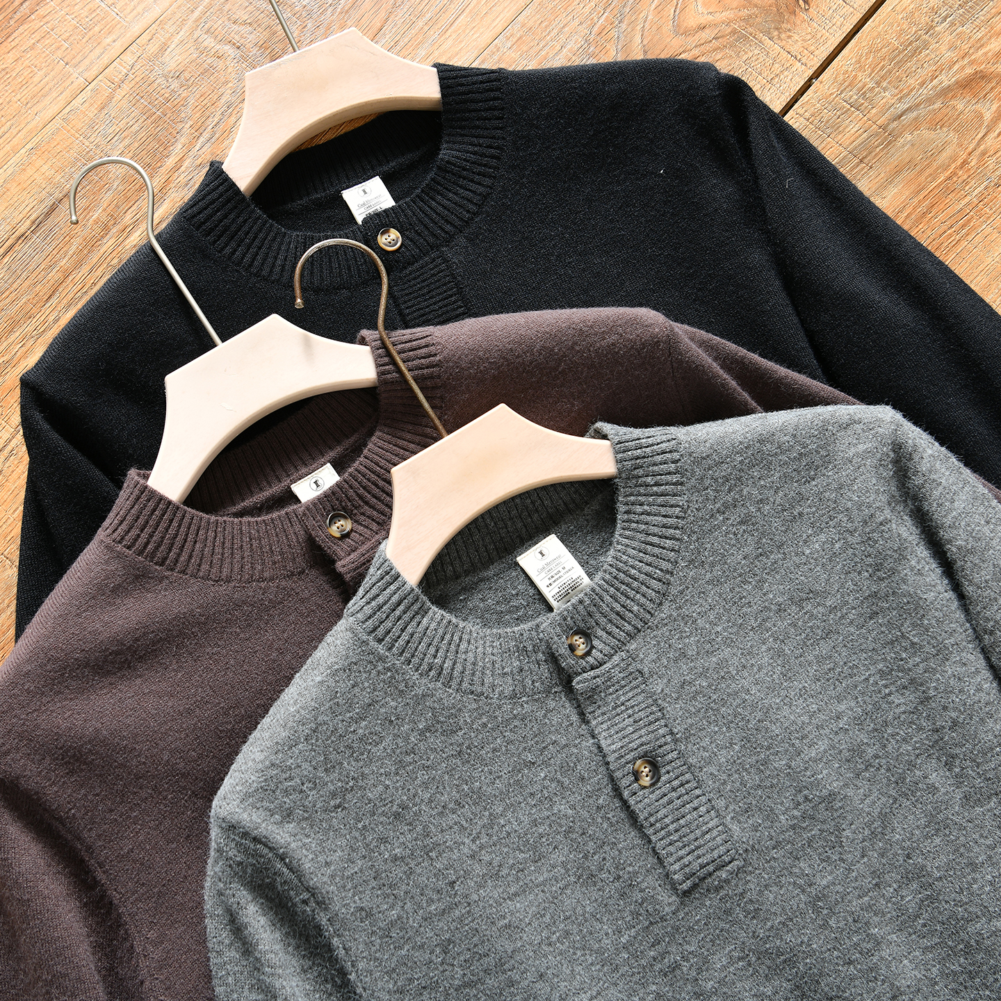 【极简风~软糯亲肤+ODM订单】秋冬男士时尚百搭亨利领针织衫毛衣