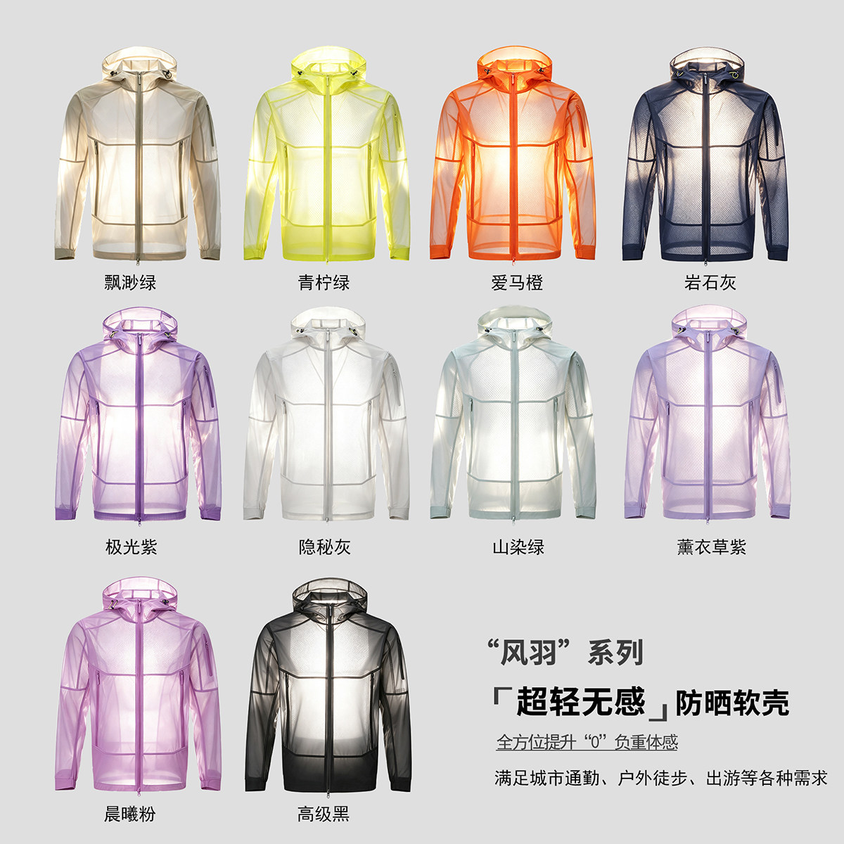 【零感无压~3D立裁+防风防水】夏季男女户外软壳风衣外套防晒衣潮