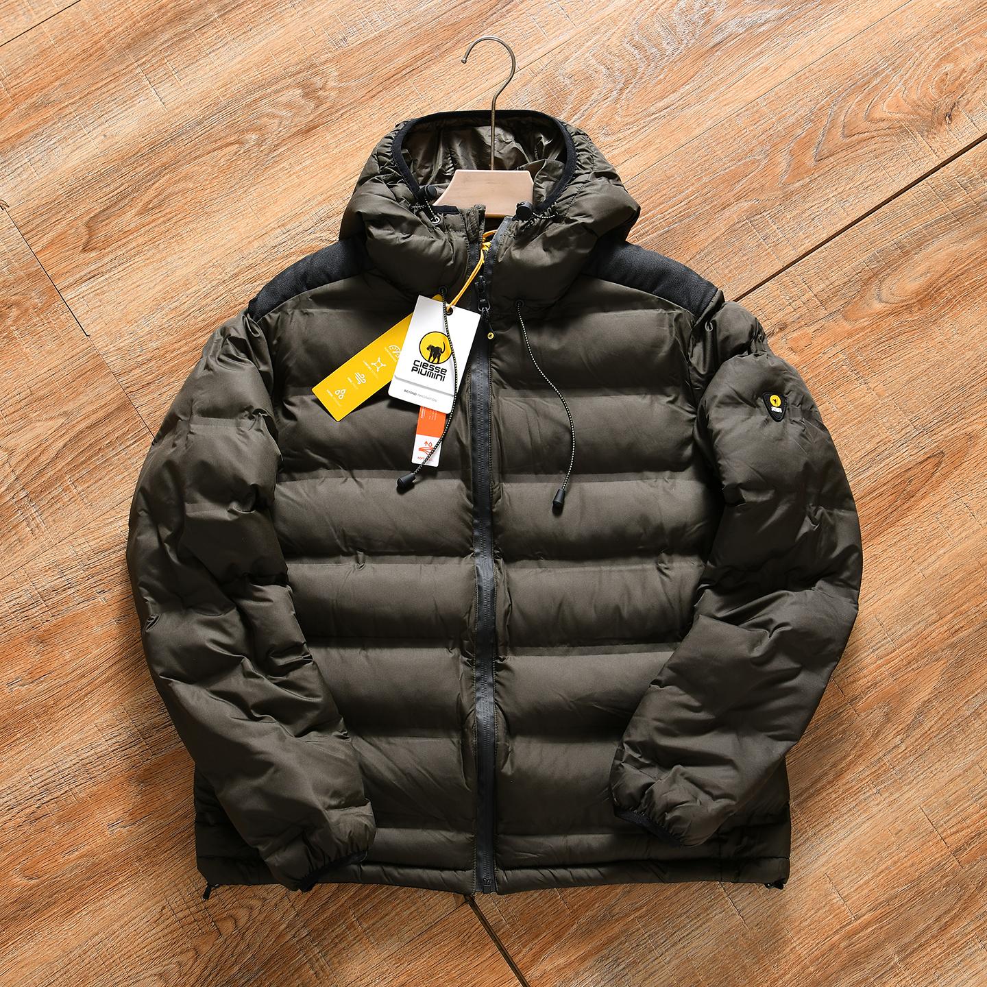 【意大利订单~压胶锁棉+防风保暖】秋冬男士户外休闲连帽棉衣棉服