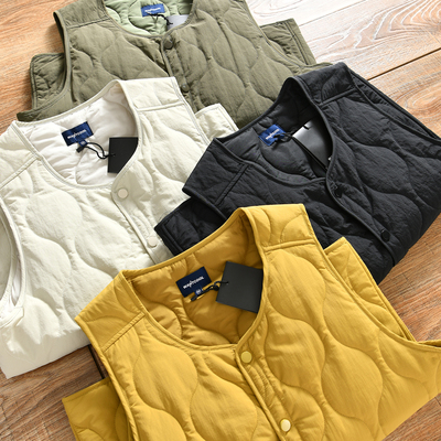 【日系~葫芦绗缝+防泼水】秋冬男女轻量化百搭夹棉马甲保暖背心潮