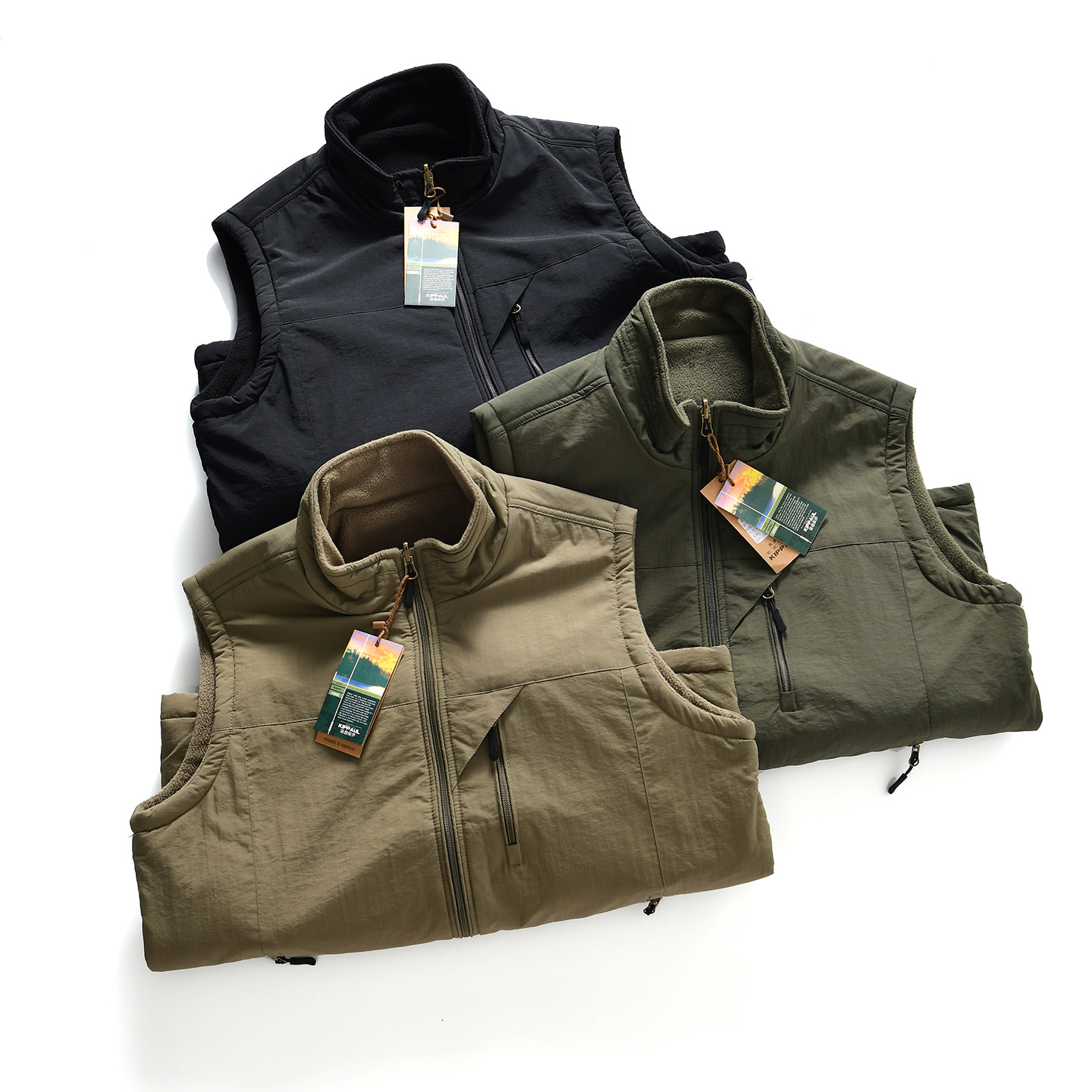 【户外机能~双面穿+防风防泼水】秋冬季男士加厚保暖立领工装马甲,男装,常规马甲,淘宝优惠券,粉丝福利购,淘宝优惠卷