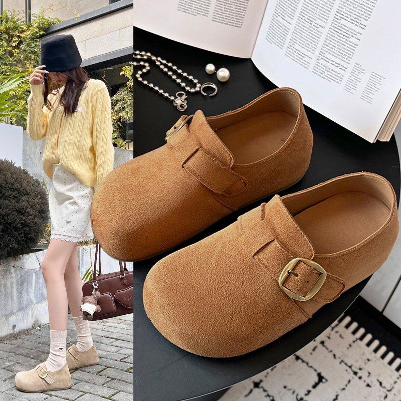 厚底增高全包加绒勃肯鞋女2026秋冬季新款复古一脚蹬保暖博肯棉鞋,女鞋,勃肯鞋/软木鞋,淘宝优惠券,粉丝福利购,淘宝优惠卷