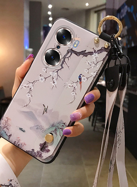 适用于荣耀60手机壳荣耀60se挂绳腕带款荣耀60Pro保护壳个性潮LSA-AN00手机套新款挂绳腕带TNA-AN0保护套