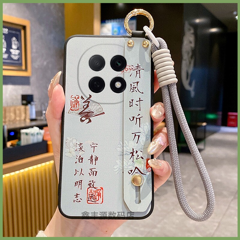 适用oppoA5 5G手机壳新款带手腕绳好运连连善a5pro腕带支架善a5活力版硅胶软壳a3浮雕立体a2软壳a1p防摔创意