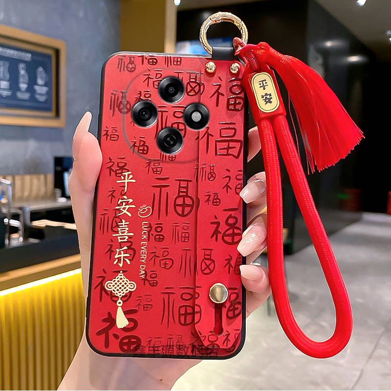 新款中国红腕带支架保护壳手腕绳
