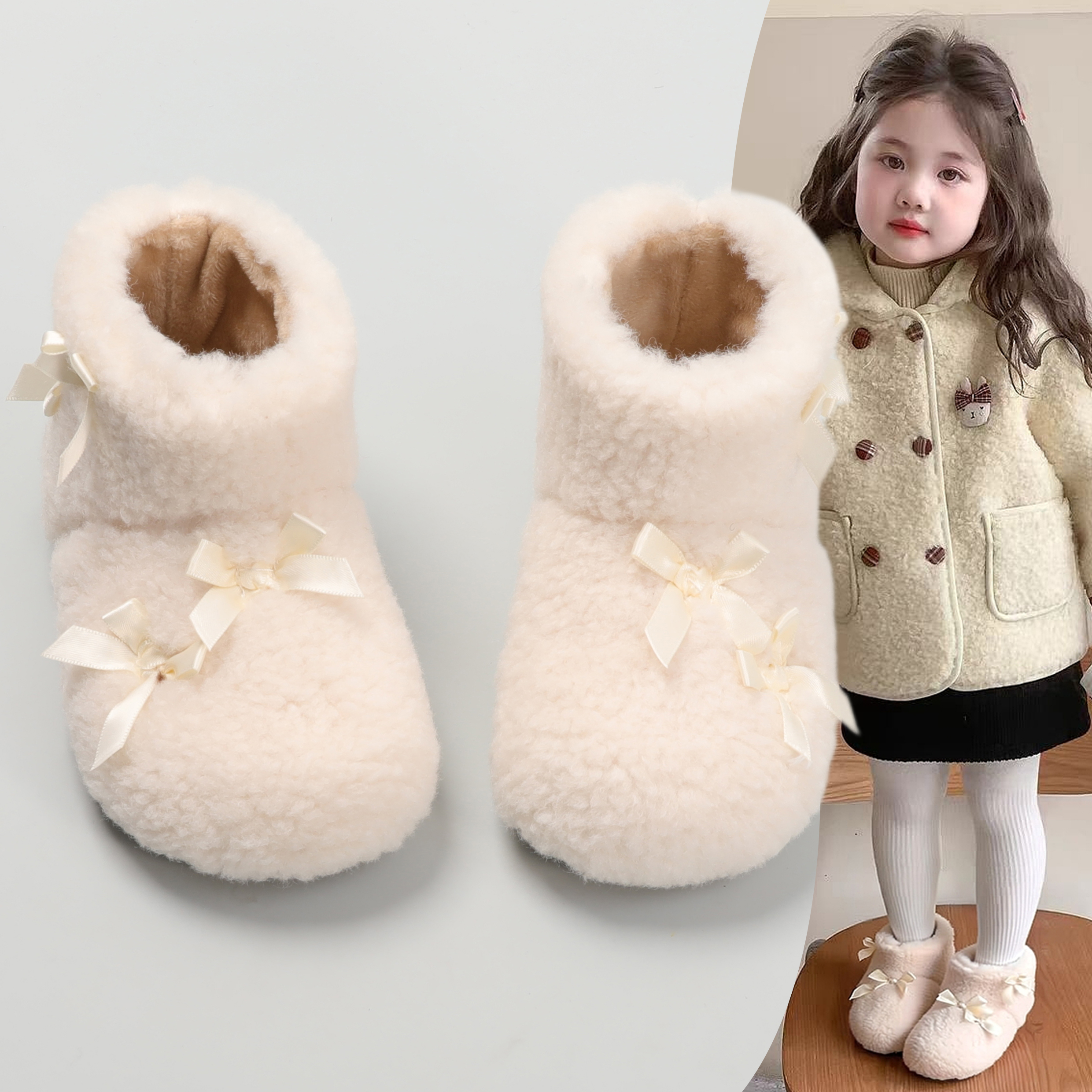 女童鞋子儿童棉靴2025新款冬季