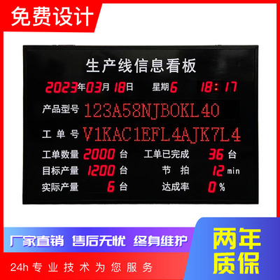 车间生产管理电子看板定制显示屏