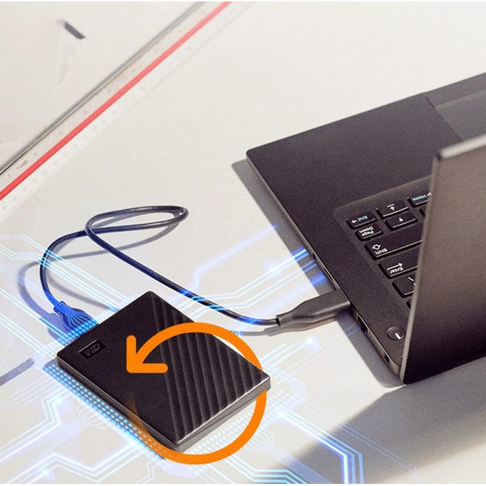 西部.数据移动硬盘USB3.0MyPassport随行版1TB2TB4TB5TB