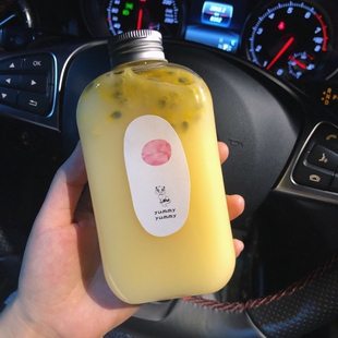 麦吉machi周杰伦网红饮料瓶鲜榨果汁瓶一次性饮料PET塑料瓶奶茶瓶