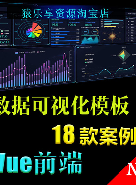 18数据可视化模板大数据屏vue前端nodejs项目vue模板vue源码软件