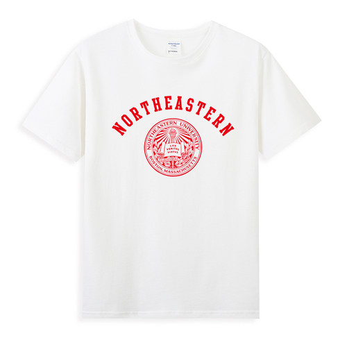 美国东北大学T恤文化衫圆领纪念品男女Northeastern University