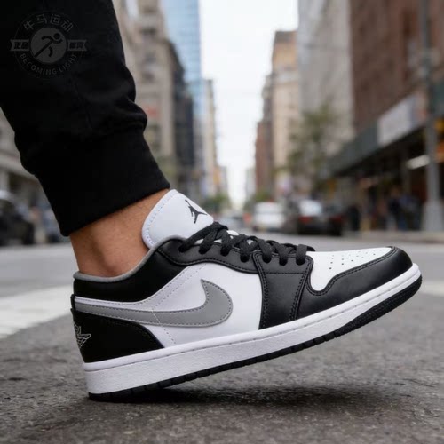 耐克AJ1男鞋AIR JORDAN 1黑白影子灰复古运动鞋篮球鞋553558-040