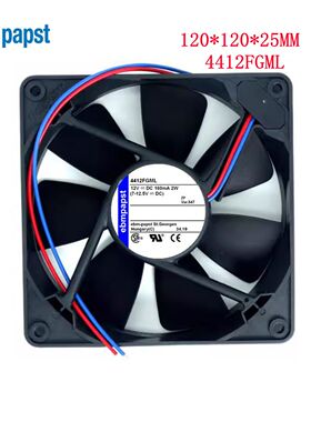 全新原装德国风机 TYP 4412FGML风扇 12V 2W 12025 12CM机箱散热