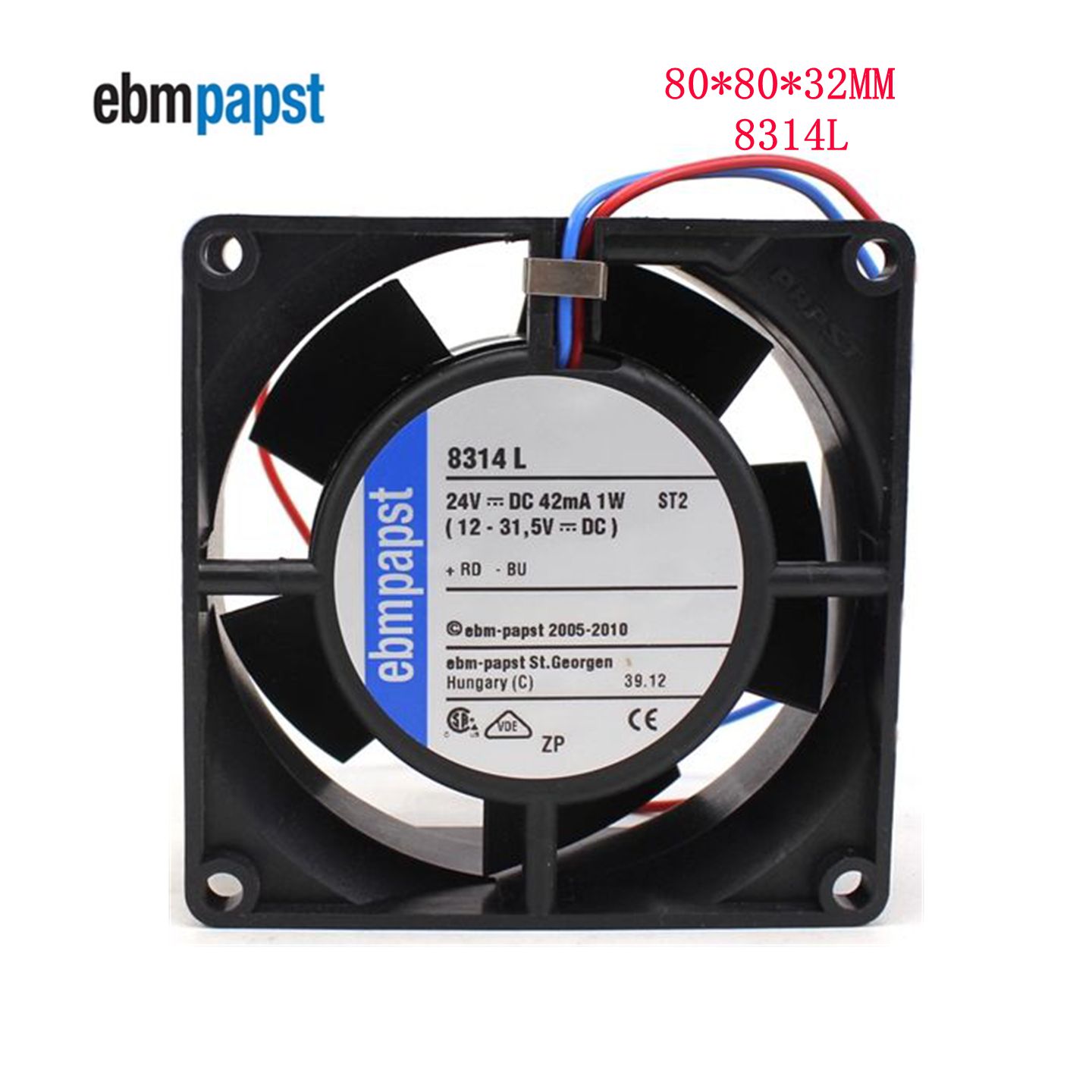 8314L风扇全新原装德国风机 8032 24V 8CM静音轴流风机 散热风扇