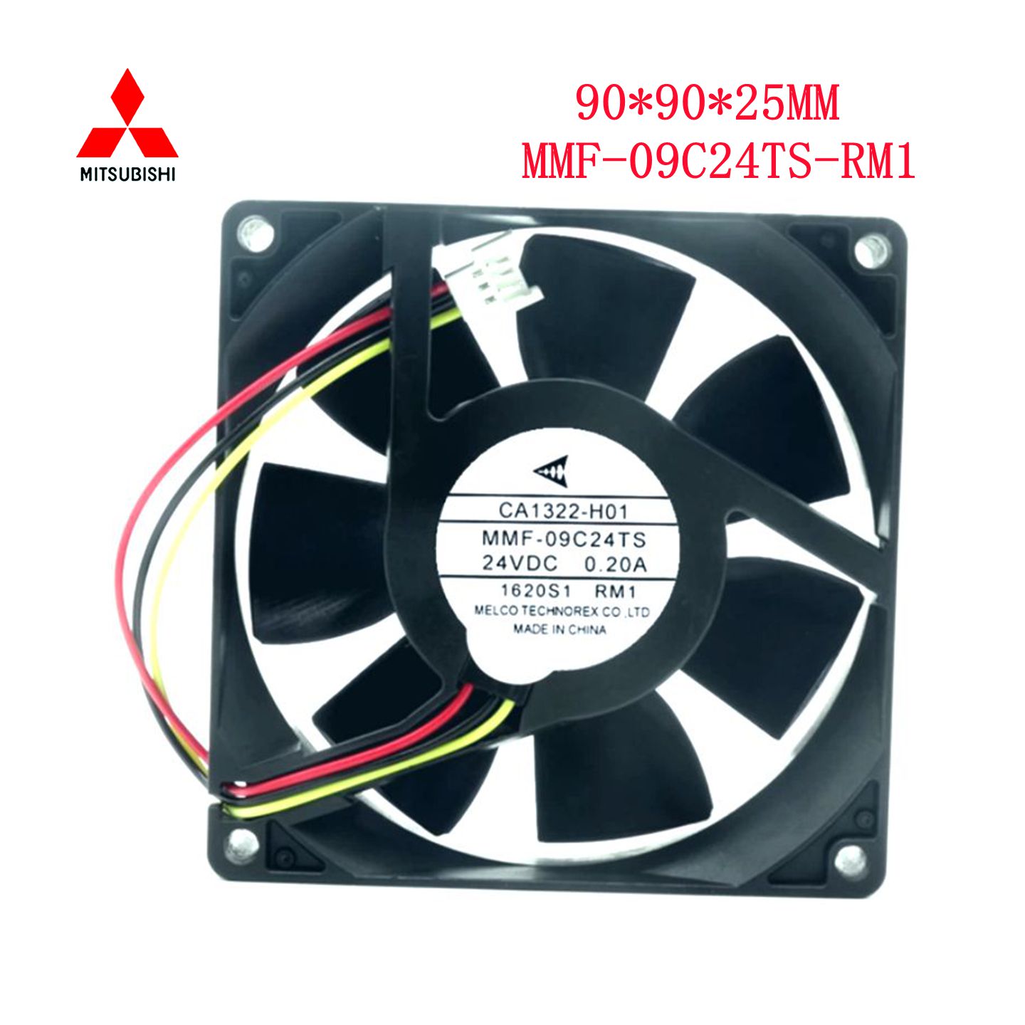 全新三菱A540变频器风扇CA1322-H01 MMF-09C24TS-RM1 24V 0.20A