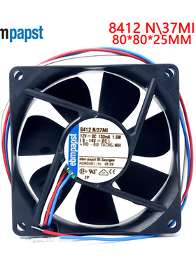 全新原装德国风扇 8412N\37MI 12v 130MA 1.6w 直流静音散热风扇