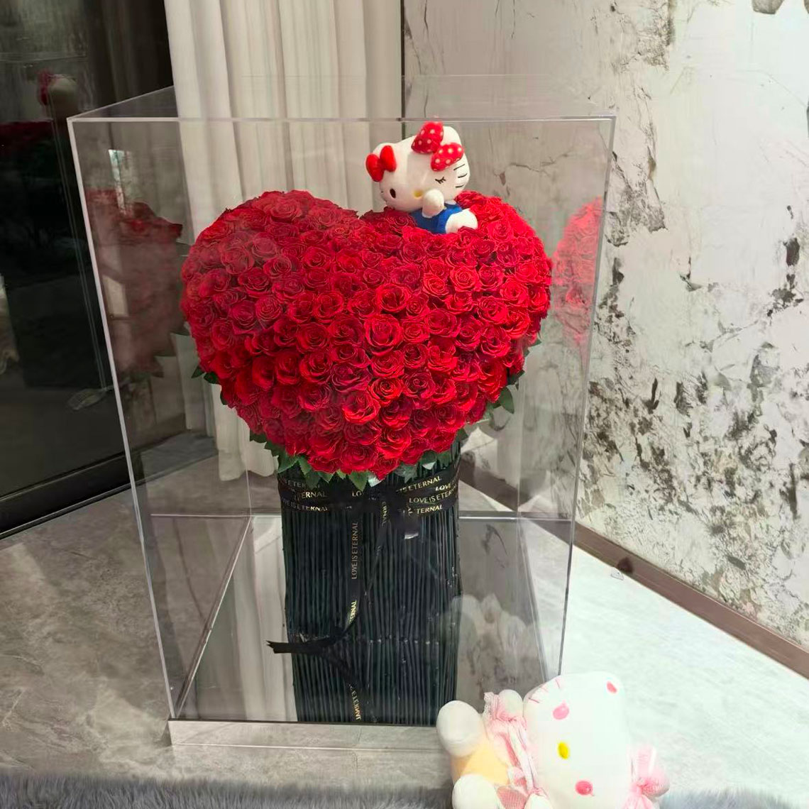 心形永生花束礼盒生日礼物