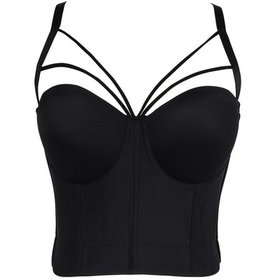 Bodice Summer Top Sleeveless Short Sexy Female Push Up Crop