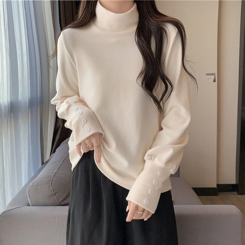 美式跨境秋冬纯色德绒半高领打底衫女内搭灯笼袖长袖恤保暖上衣,个性定制/设计服务/DIY,连衣裙加工定制,淘宝优惠券,粉丝福利购,淘宝优惠卷