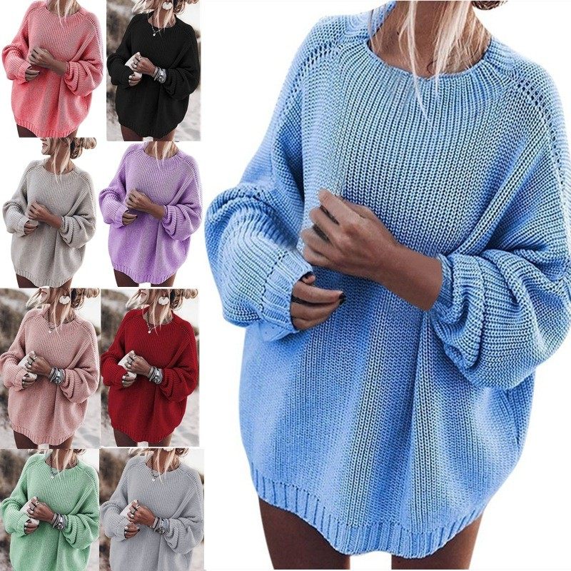 冬装新品亚马逊新品跨境纯色针织衫宽松蝙蝠袖大码毛衣外套女,个性定制/设计服务/DIY,连衣裙加工定制,淘宝优惠券,粉丝福利购,淘宝优惠卷