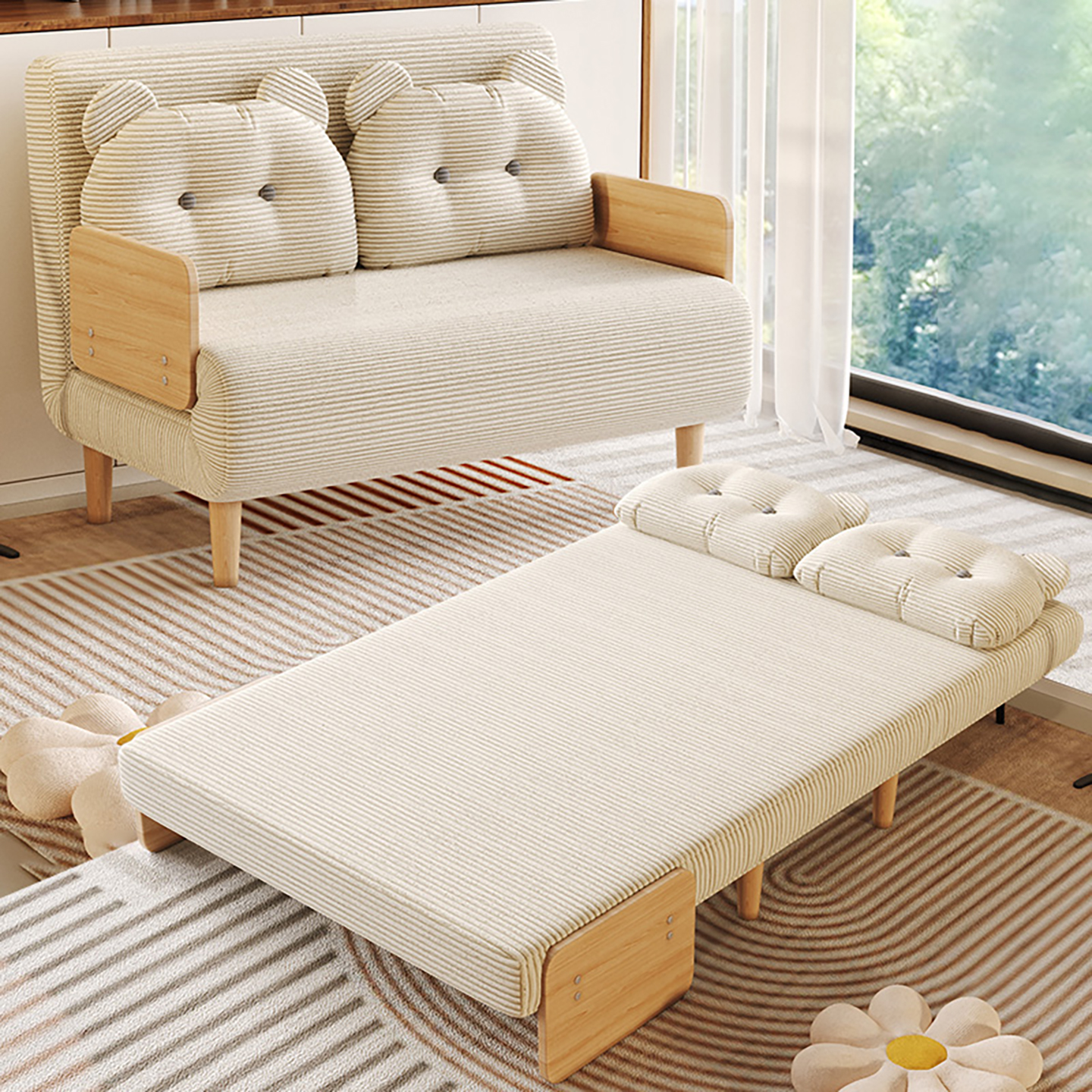 神憩沙发床折叠两用多功能客厅卧室小户型家用单人折叠床2025新款