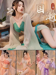 汉服睡衣套装国潮古风古装内衣宋制蕾丝女异域风情敦煌风cosplay
