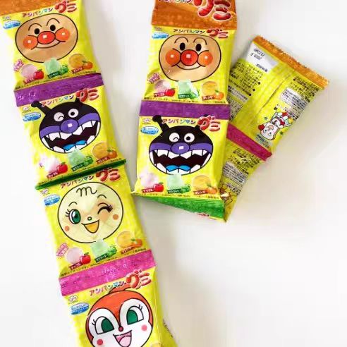 日本进口不二家面包超人水果味软糖日式休闲零食小吃84G4连包