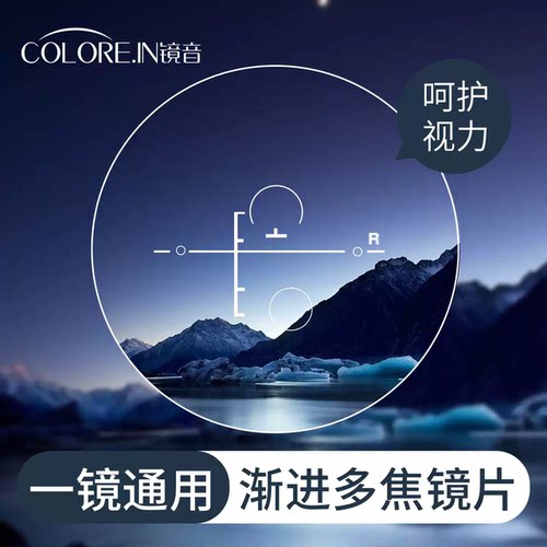 镀绿膜内渐进多焦树脂镜片