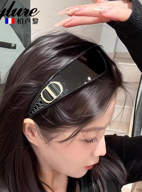 柏卢黎2025新款发箍墨镜女款高级感拍照凹造型太阳眼镜防紫外线