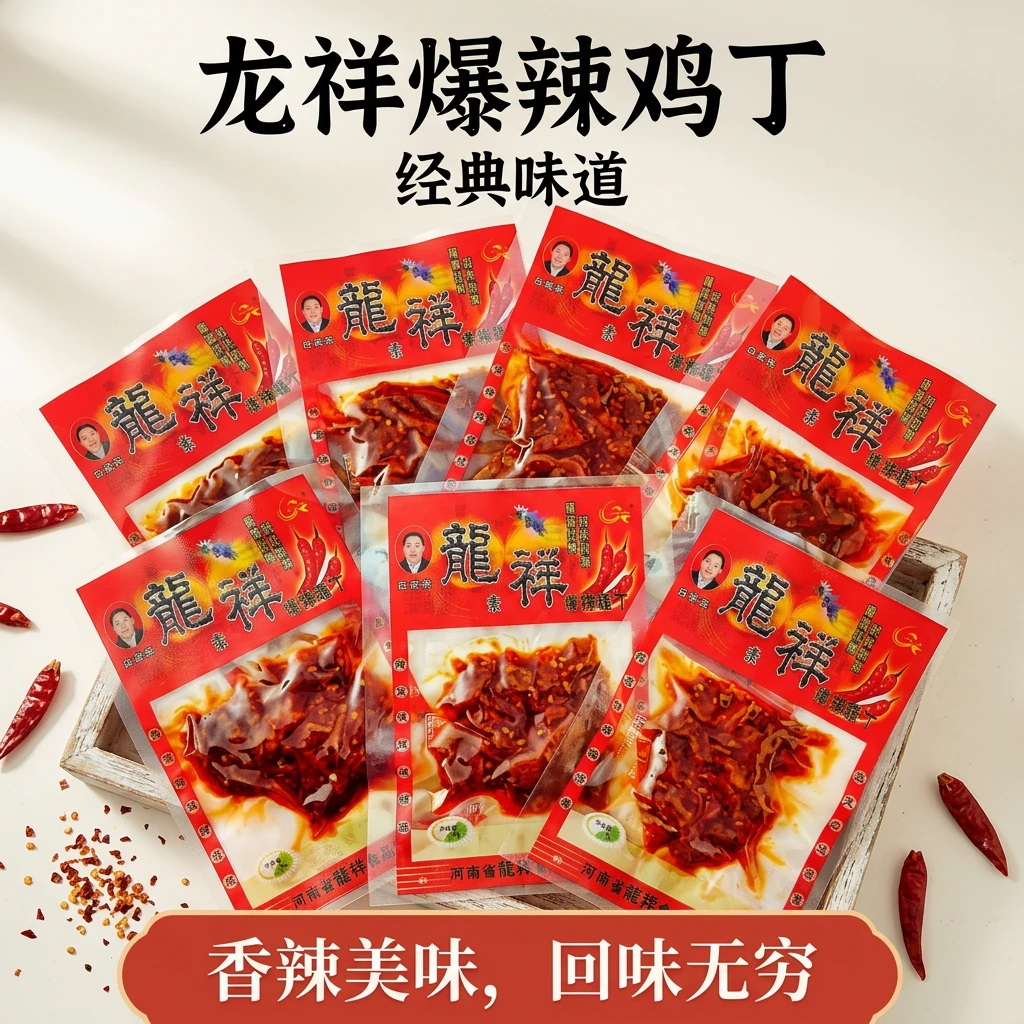 龙祥爆辣鸭肠休闲零食小吃面筋