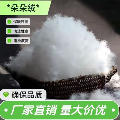 一斤装散装羽绒95白鹅绒大朵98吊吊绒原料白鸭绒羽绒被羽绒服填充